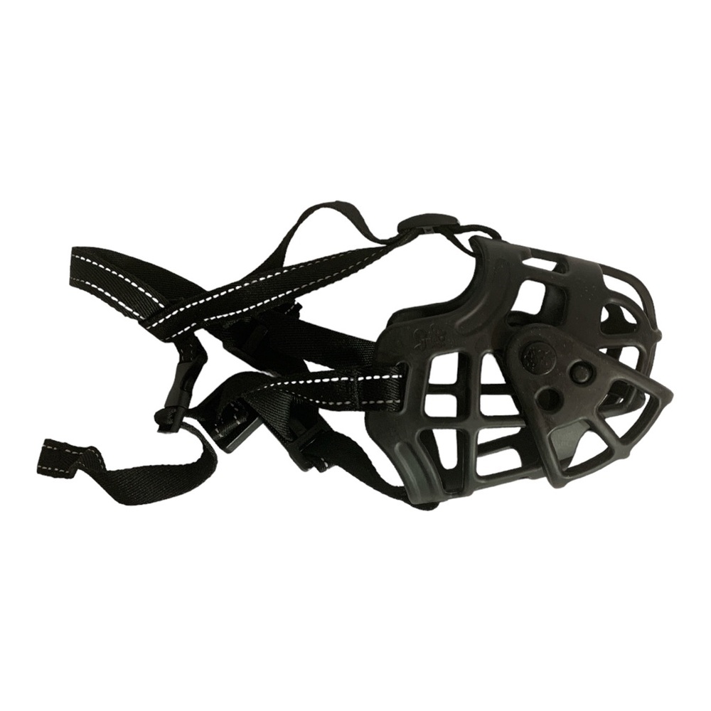 Pet Dog Muzzle Mouth Cover Size Large Black